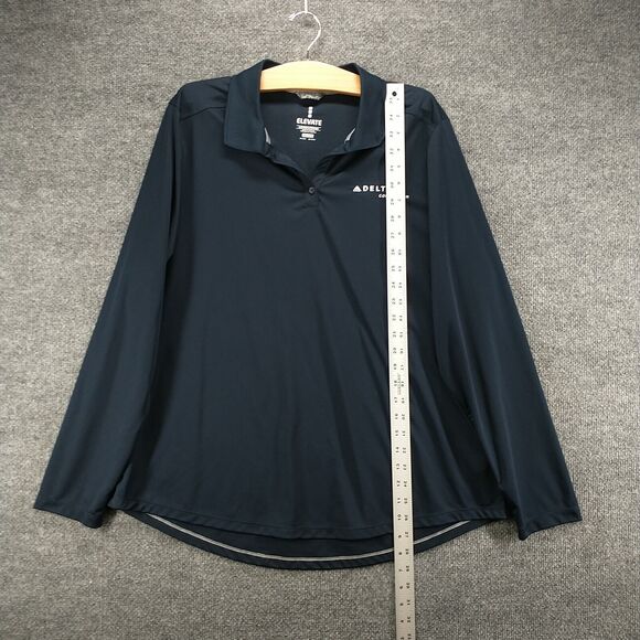 Elevate Women's Polo Shirt Blue 2XL Long Sleeve Activewear Delta Connection - Picture 11 of 13